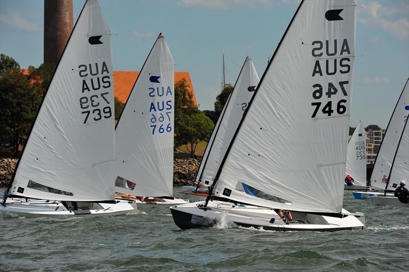 Tim Davies, Bob Buchanan, Peter Wallace on day 4 at the Australian OK Nationals - photo © Bruce Kerridge