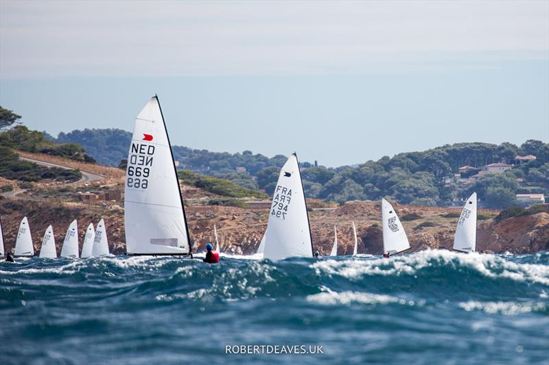 Downwind in Bandol - 2022 OK Dinghy European Championship - photo © Robert Deaves