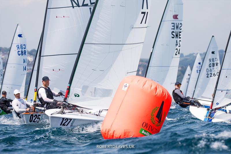 OK Dinghy Worlds practice race - Niklas Edler, SWE - photo © Robert Deaves / www.robertdeaves.uk