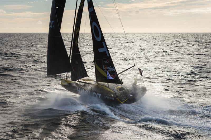 Alan Roura on the IMOCA Hublot is set for the Vendée Globe photo copyright Jean-Louis Carli / Alea taken at  and featuring the IMOCA class