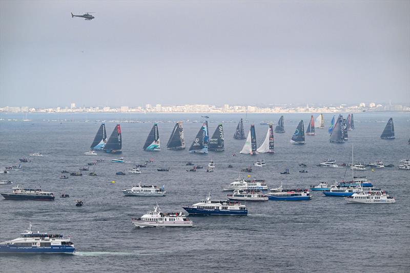 The Vendée Globe 2024-2025 start in Les Sables d'Olonne earlier today - photo © Vincent Curutchet / Alea