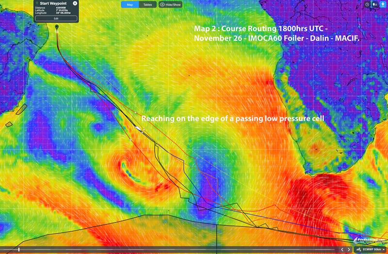 MACIF - Charlie Dalin - Map 2 - November 26, 2024 photo copyright Predictwind S-WNZ taken at Royal New Zealand Yacht Squadron and featuring the IMOCA class