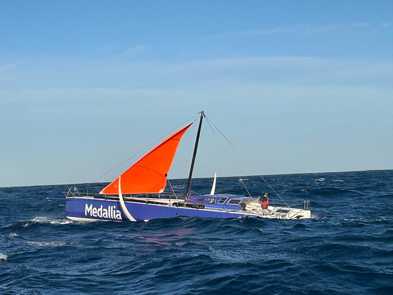 Pip Hare (Medallia) arrives in Melbourne - December 28, 2024  photo copyright Team Medallia taken at Royal Yacht Squadron and featuring the IMOCA class