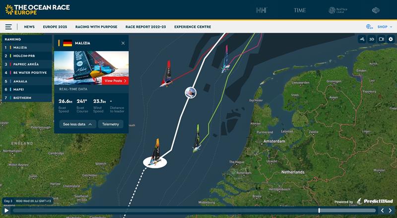 Ocean Race Tracker Desktop - photo © Predictwind