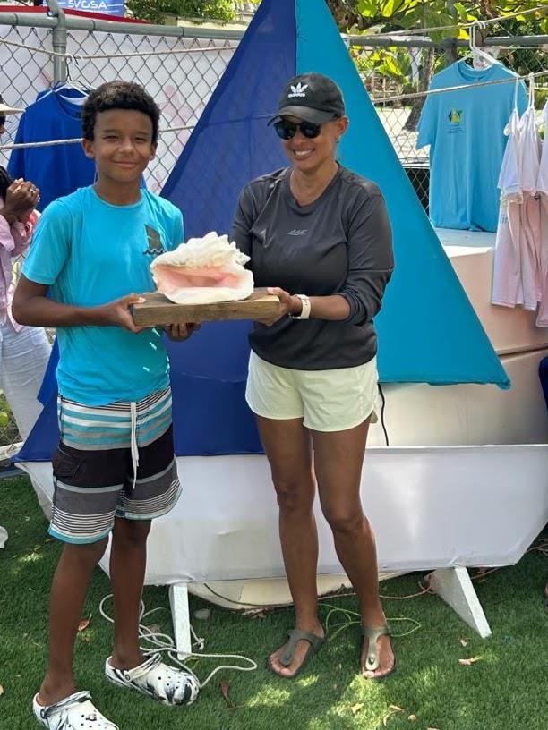 Joshua Weinhardt, O'pen Skiff National Champion at the CG United Insurance SVG Youth National Sailing Championships 2024 photo copyright Jenny Trumble taken at  and featuring the O'pen Skiff class