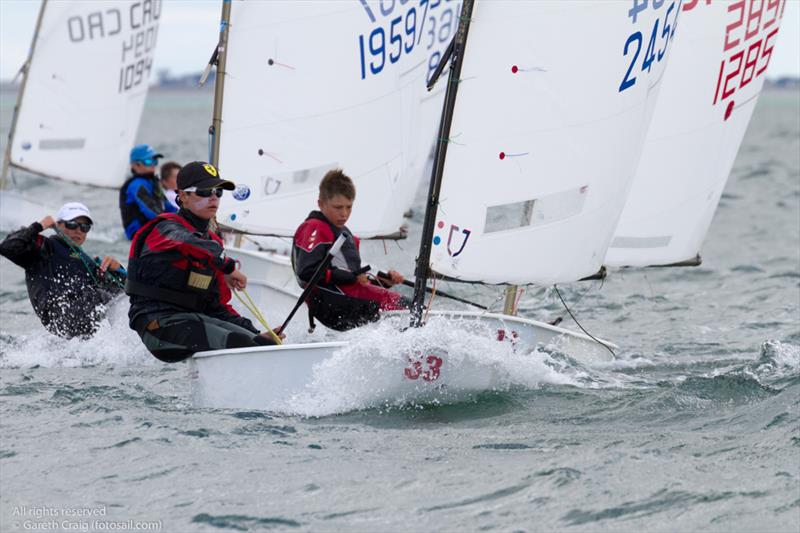 Enzo Balanger (FRA 2454) on the fifth day of the Optimist European Championships on Dublin Bay - photo © Gareth Craig / www.fotosail.com