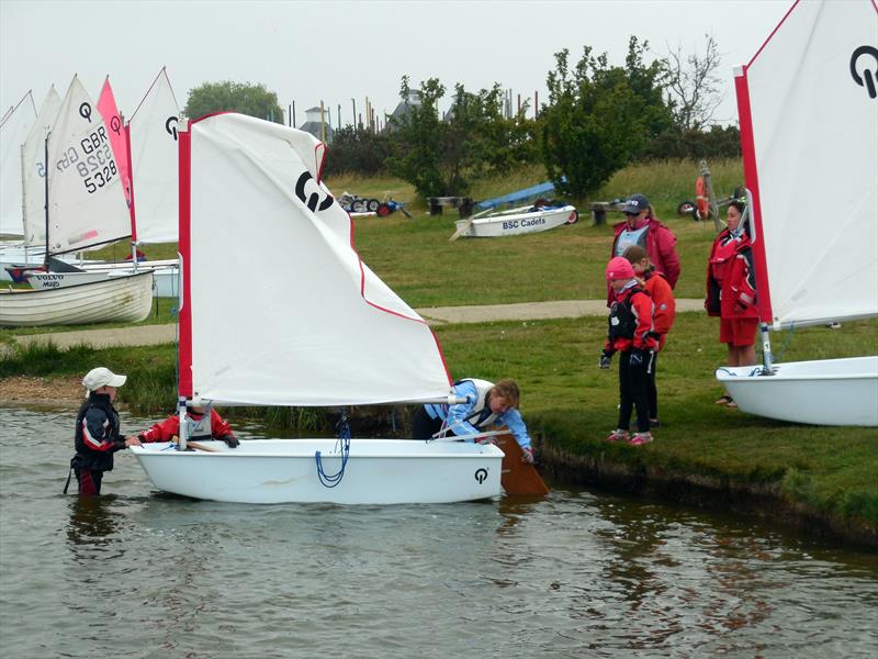 Cadet training at Blackwater SC photo copyright Chris Nichols taken at Blackwater Sailing Club and featuring the Optimist class