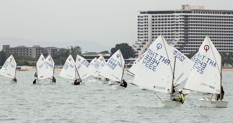 Optimists on day 1 of the 2017 Top of the Gulf Regatta photo copyright Guy Nowell taken at Ocean Marina Yacht Club and featuring the Optimist class