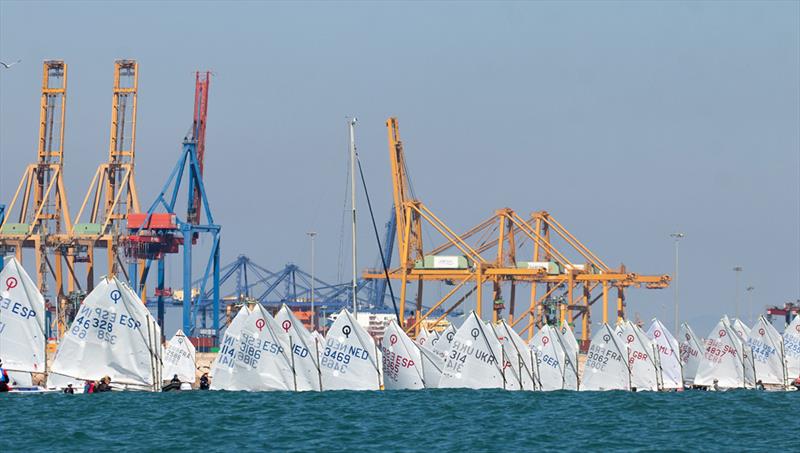 OptiOrange international Optimist class regatta, final day photo copyright Pep Portas / RCNV taken at Real Club Nautico Valencia and featuring the Optimist class