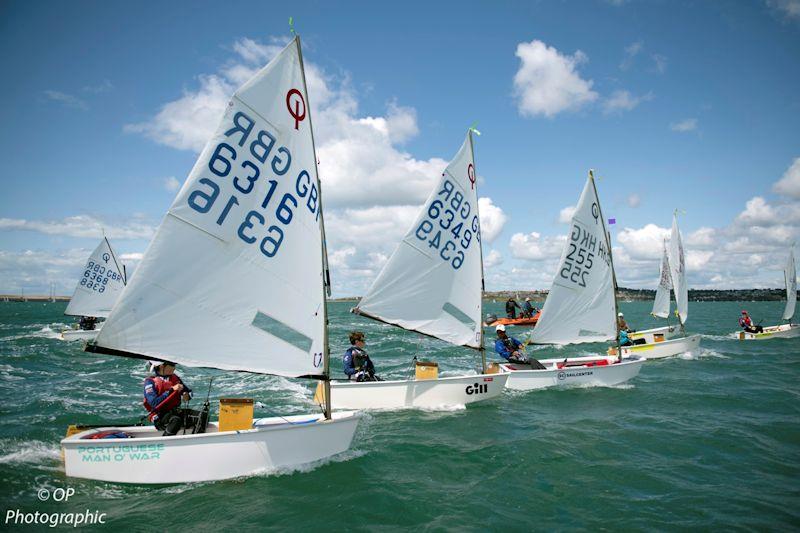 Optimist National Team Racing at Weymouth photo copyright Paul Sanwell / OPP taken at Weymouth & Portland Sailing Academy and featuring the Optimist class