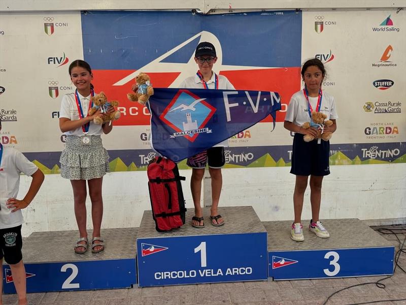 29th Ora Cup Ora Optimist Regatta podium photo copyright Elena Giolai taken at Circolo Vela Arco and featuring the Optimist class