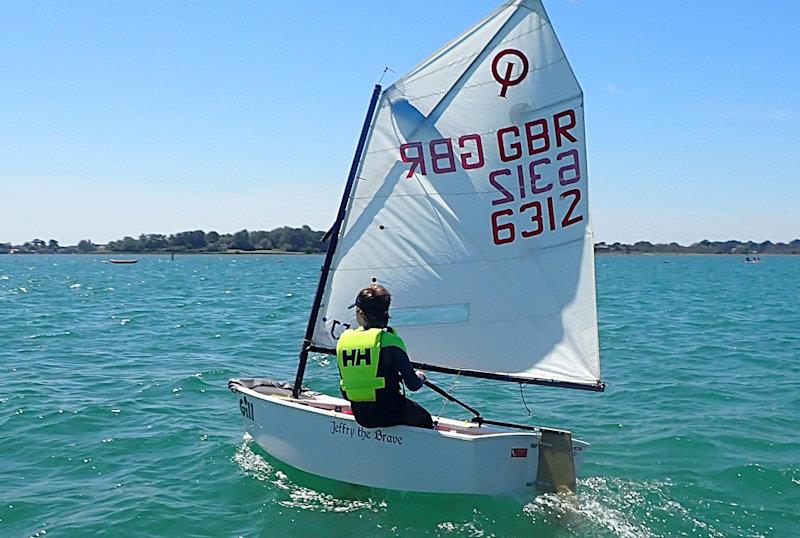 Overall winner, Tom McKenna - Optimist Red Ribbon Regatta at Hayling Island - photo © Melvyn Cooper