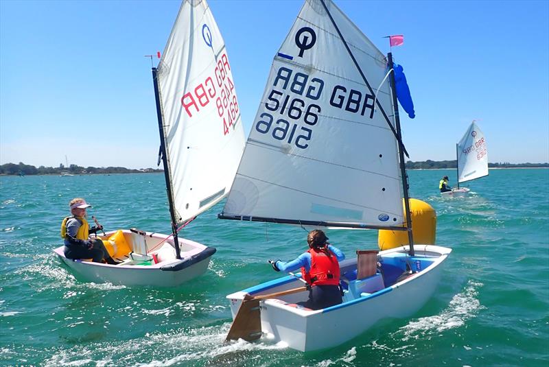 Gybe mark - Optimist Red Ribbon Regatta at Hayling Island - photo © Melvyn Cooper