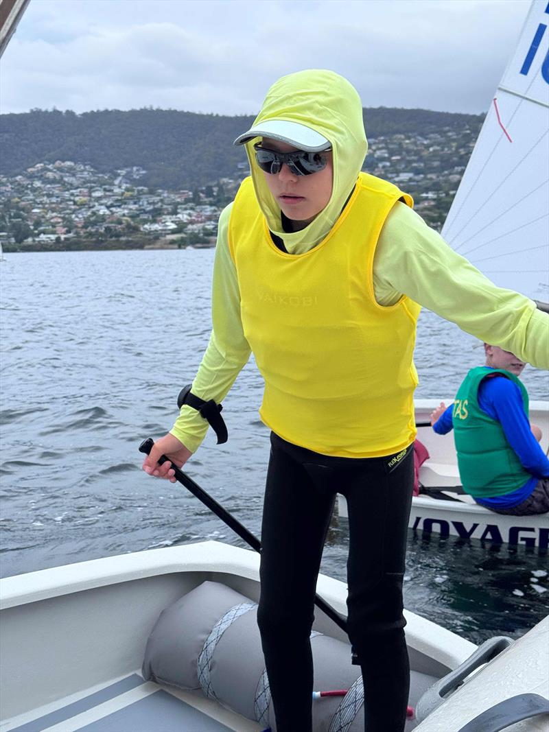 Walter Heeley from New South Wales is quietly confident of a good performance in the 2026 Musto Australian Optimist Dinghy Championship in Hobart - photo © Jane Austin