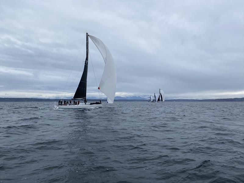 The start of the wet and wild 2024 Smith Island Race photo copyright David Schmidt taken at Seattle Yacht Club and featuring the ORC class