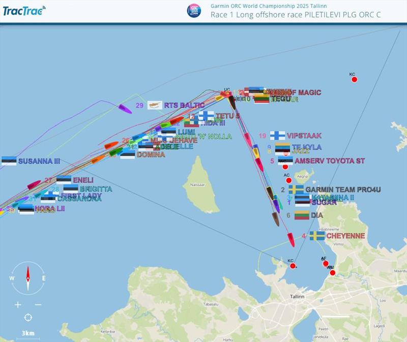 Long offshore race tracker - 2025 Garmin ORC World Championship - photo © TracTrac