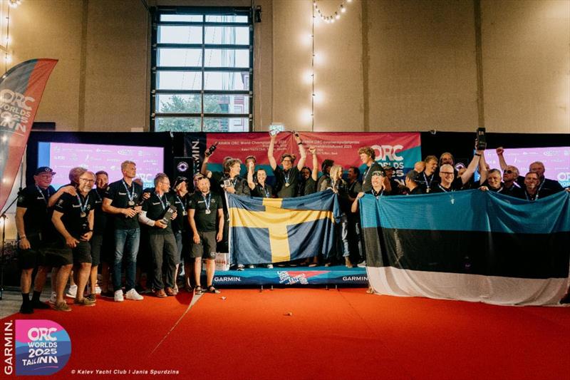 Celebrations for the 2025 ORC World Champions podium finishers in Class A - 2025 Garmin ORC World Championship - photo © Janis Spurdzins / Kalev Yacht Club