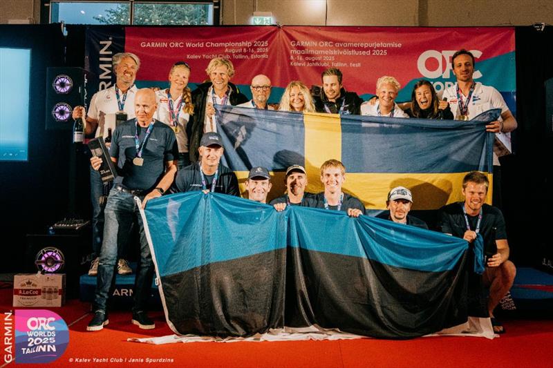 Celebrations for the 2025 ORC World Champions podium finishers in Class C - 2025 Garmin ORC World Championship - photo © Janis Spurdzins / Kalev Yacht Club