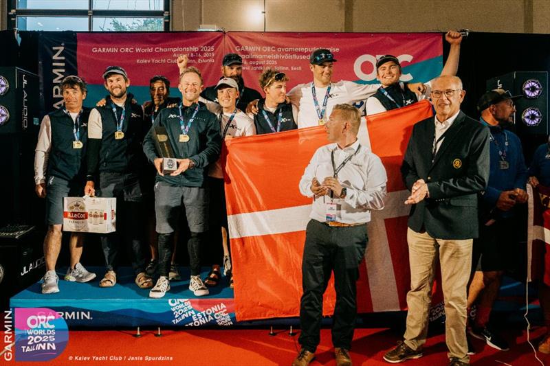 Celebrations for the 2025 ORC World Champions podium finishers in Class B - 2025 Garmin ORC World Championship - photo © Janis Spurdzins / Kalev Yacht Club