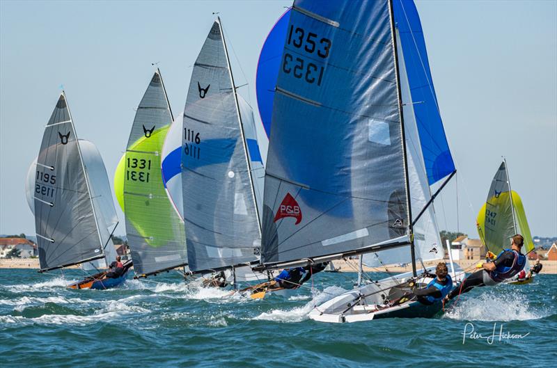 Matt Burge & Vyv Townend (1353) playing catchup during the 2023 Nationals at Hayling Island photo copyright Paul Hickson taken at Hayling Island Sailing Club and featuring the Osprey class