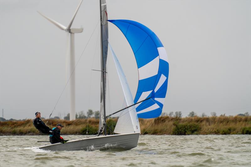 Roger and James Blake sail on an Osprey during Burnham Week 2024 photo copyright Petru Balau Sports Photography / sports.hub47.com taken at Royal Corinthian Yacht Club, Burnham and featuring the Osprey class