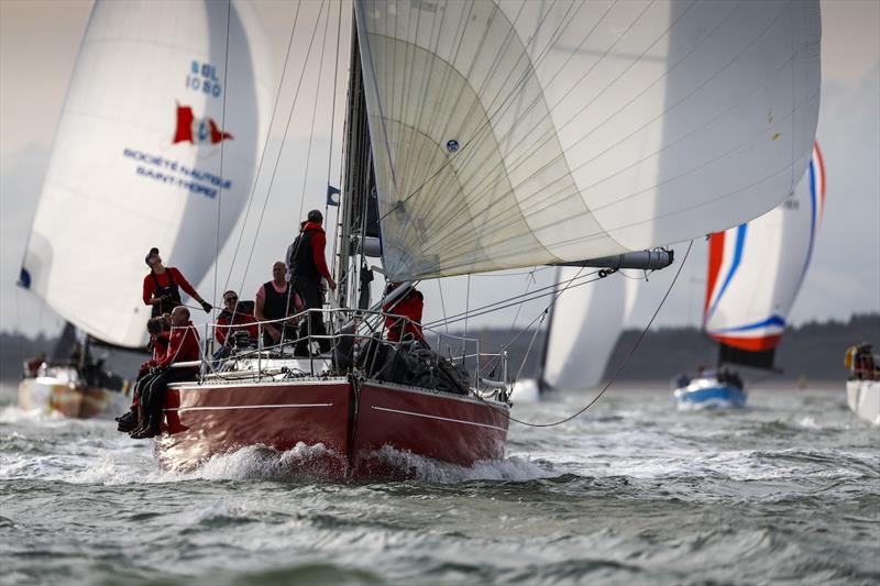 Oyster 48 Scarlet Oyster - RORC Cherbourg Race photo copyright Paul Wyeth / RORC taken at Royal Ocean Racing Club and featuring the Oyster class