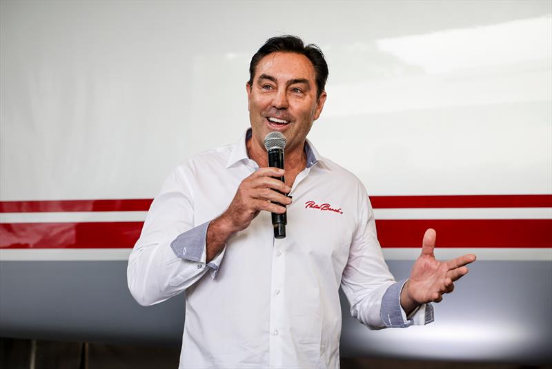 The newly modified Supermaxi Palm Beach XI is christened - photo © Palm Beach Motor Yachts