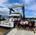 The Boat Works staff with 300 T lift and 41m Superyacht Batavia