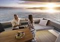 Juliet deck aboard the Maritimo M-Series is a perfect spot for sundowners