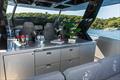 Custom outdoor galley on the Gladiator 493