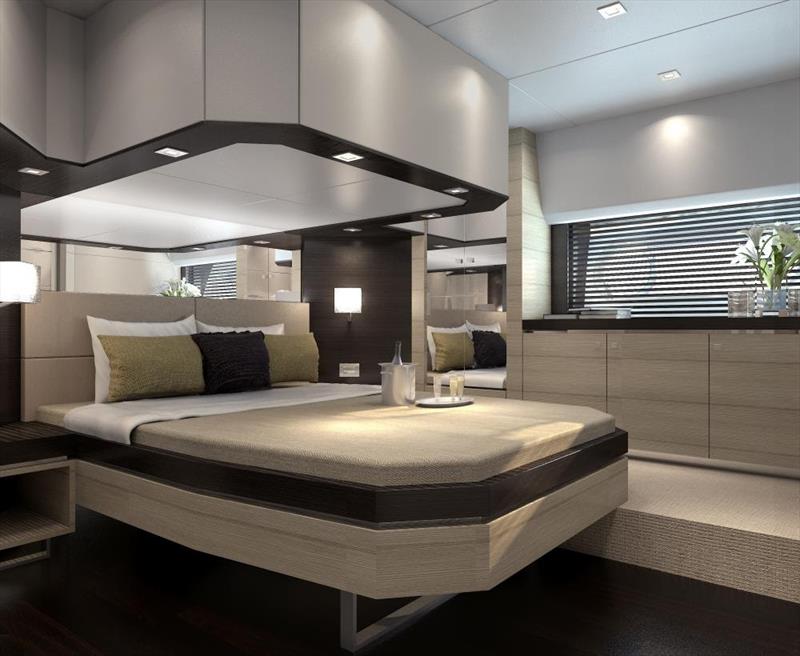 Master Stateroom - Midships - 2018 Hudson Bay 470 - photo © Clipper Motor Yachts