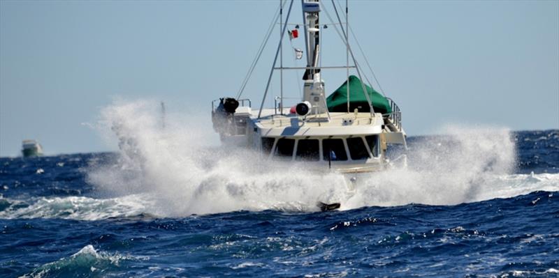 These things are built tough! Sister-ship to Sea Fox 50 named Worknot doing Baja Bash. Owned by Gale and Mary Plummer – now on 57-11 - photo © Pendana Blog, www.pendanablog.com