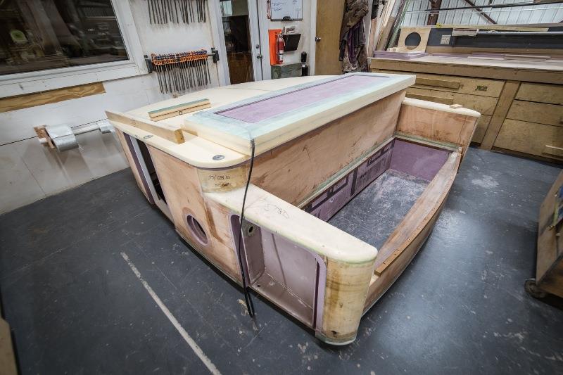 Flybridge console - photo © Bayliss Boatworks