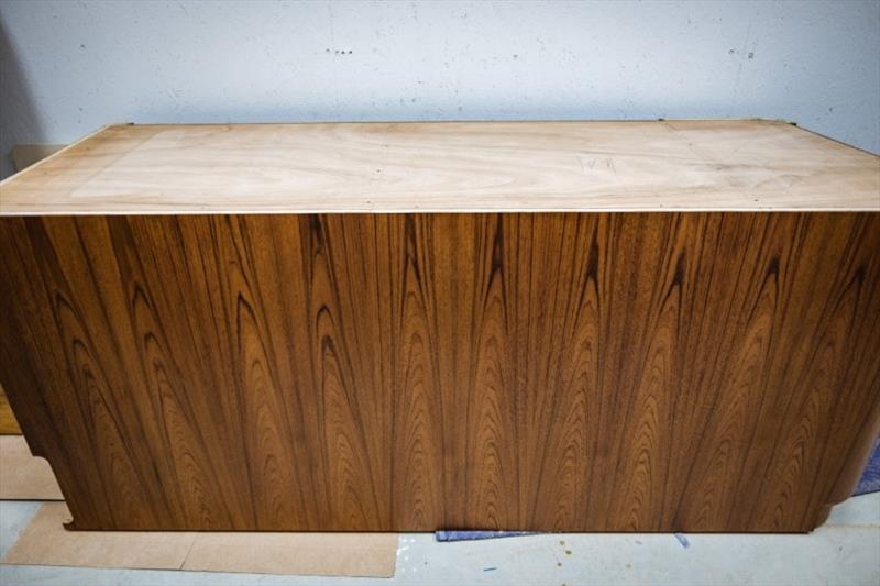 Finished galley cabinet - photo © Bayliss Boatworks