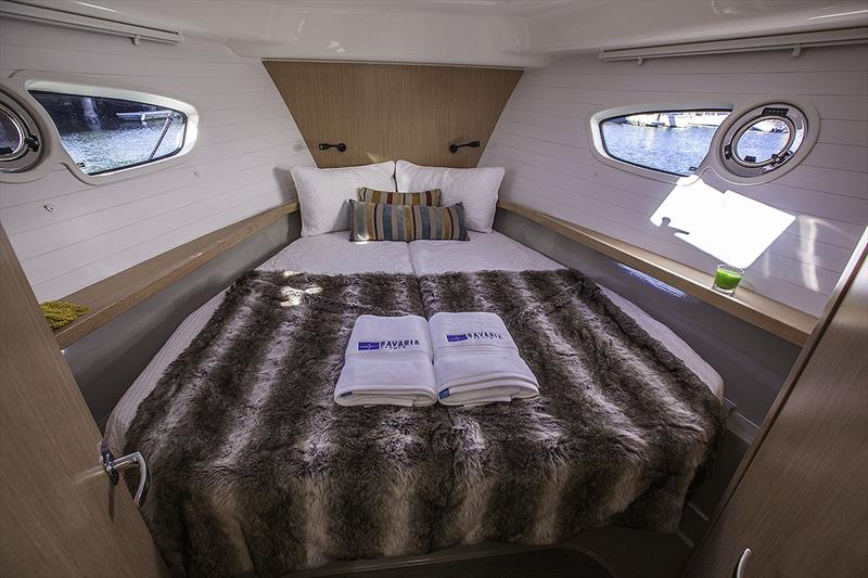 For'ard VIP Stateroom in the Bavaria E34 photo copyright John Curnow taken at  and featuring the Power boat class
