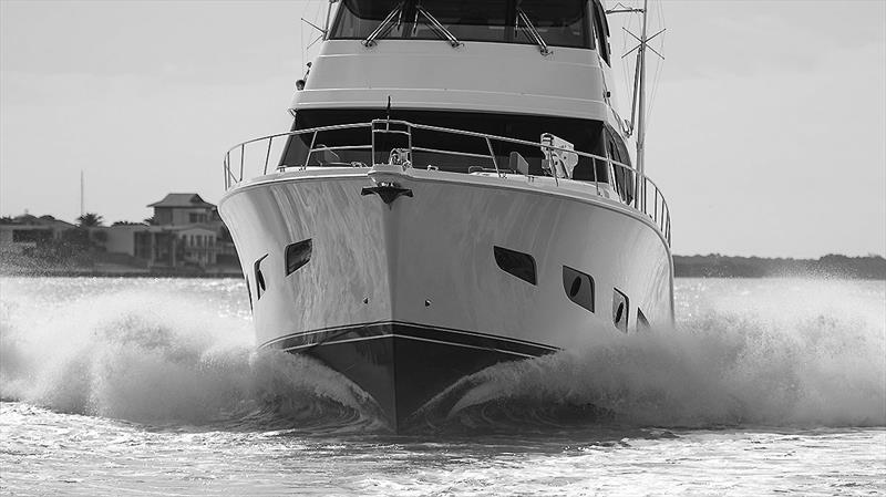 Effortlessly disposing of nautical miles in grand style - Riviera 72 Sports Motor Yacht - photo © John Curnow