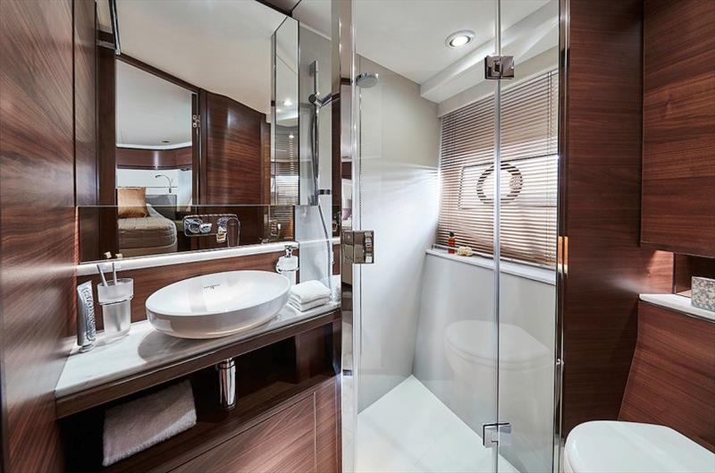 Princess F70 - Forward Bathroom - photo © Princess Yachts