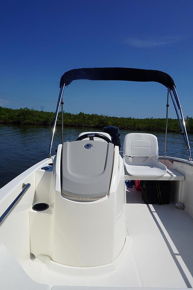 Console storage (130 Super Sport) photo copyright Boston Whaler taken at  and featuring the Power boat class