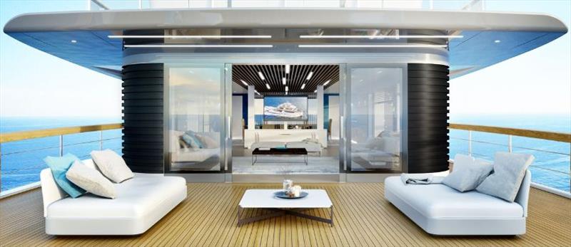 Exterior living - RSY 35m SVY Ceccarelli - photo © Rosetti Superyachts