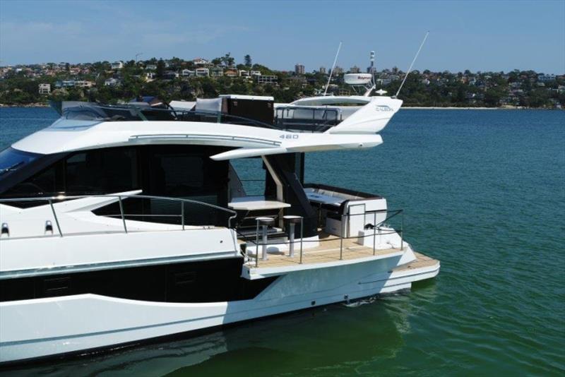 Unique `beach mode` fold out balconies - photo © Galeon Yachts