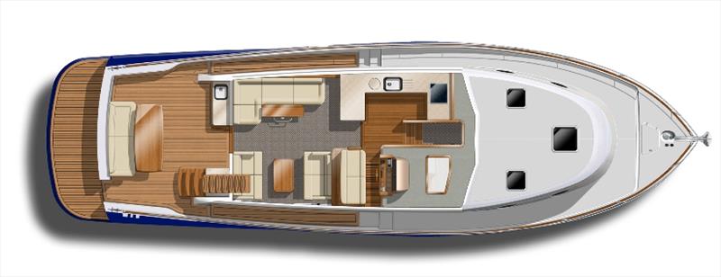 GB54 Upper Galley - Lounges - photo © Grand Banks Yachts