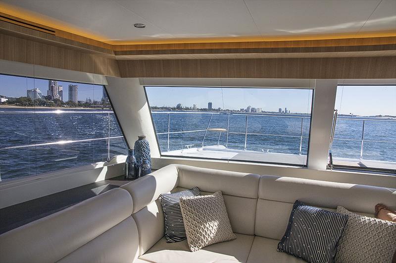 Stable, quiet, spacious, luxurious, customisable - main saloon of the ILIAD 50 is all set to take you places. - photo © Jennifer McKinnon