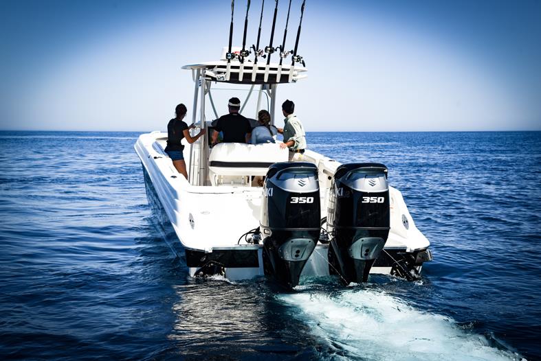 Suzuki twin DF350A - Brisbane Boat Show photo copyright AAP Medianet taken at  and featuring the Power boat class