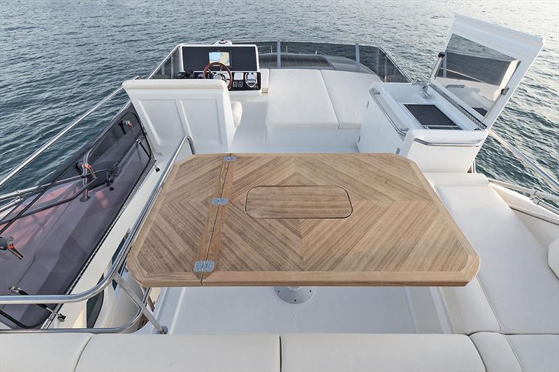 Greenline 45 Fly - Flybridge table BBQ - photo © Greenline Yachts
