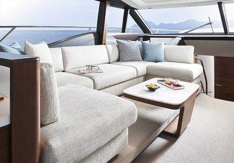 Princess Yachts S66 - Saloon Seating Area photo copyright Princess Yachts taken at  and featuring the Power boat class