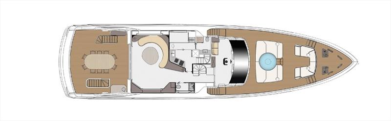Upper deck - Azimut Grande Trideck - photo © Azimut Yachts