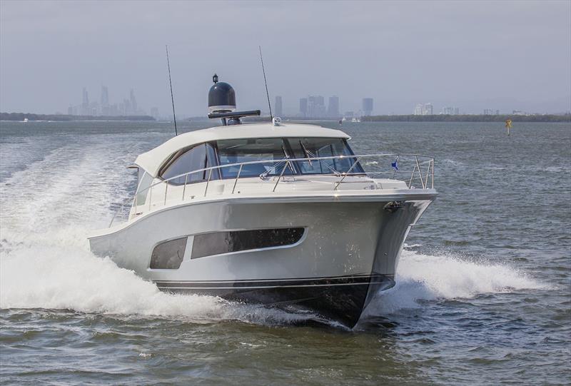 Premiering at the 2020 Miami International Boat Show is Riviera's new 505 SUV and we drove it on the Gold Coast before she was placed on the ship. - photo © John Curnow