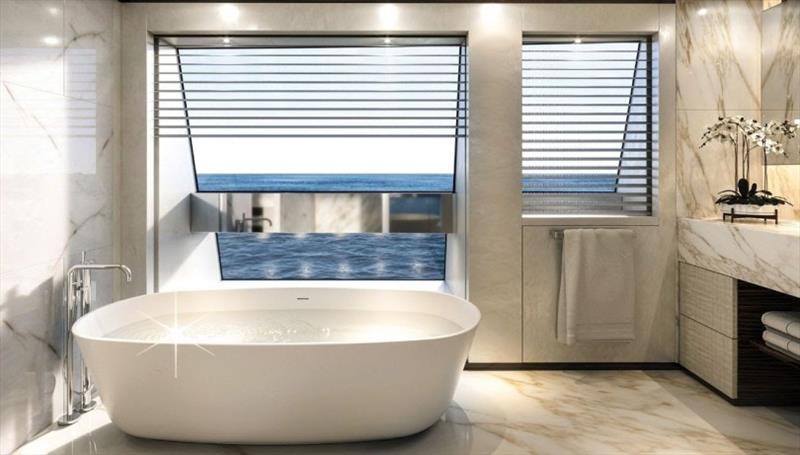 Sanlorenzo 62Steel - Owner apartment and deck - photo © Sanlorenzo Yachts