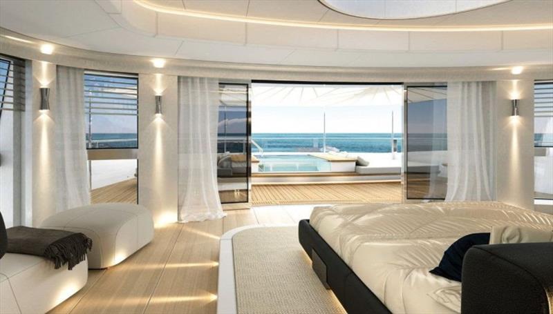 Sanlorenzo 62Steel - Owner apartment and deck - photo © Sanlorenzo Yachts