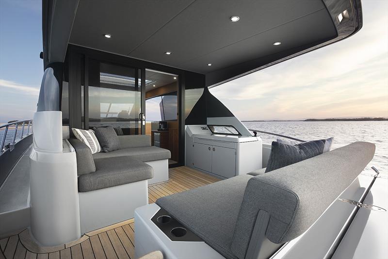 Out aft on Maritimo's very new X50R - photo © Maritimo